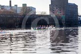 The Boat Race season 2014 - Women's Trial VIIIs(CUWBC, Cambridge): Nudge Nudge: Cox Esther Momcilovic, Stroke Holly Game,7 Izzy Vyvyan, 6 Kate Ashley, 5 Valentina Futoryanova, 4 Catherine Foot, 3 Hannah Evans, 2 Anouska Bartlett, Bow Lottie Meggitt..
River Thames between Putney Bridge and Mortlake,
London SW15,

United Kingdom,
on 19 December 2013 at 14:21, image #515