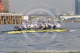 The Boat Race season 2014 - fixture OUWBC vs Molesey BC: The OUWBC Eight: Cox Erin Wysocki-Jones, stroke Laura Savarese, 7 Anastasia Chitty, 6 Lauren Kedar, 5 Amber De Vere, 4 Nadine Graedel Iberg, 3 Maxie Scheske, 2 Alice Carrington-Windo, and bow Elizabeth Fenje..




on 01 March 2014 at 12:27, image #40
