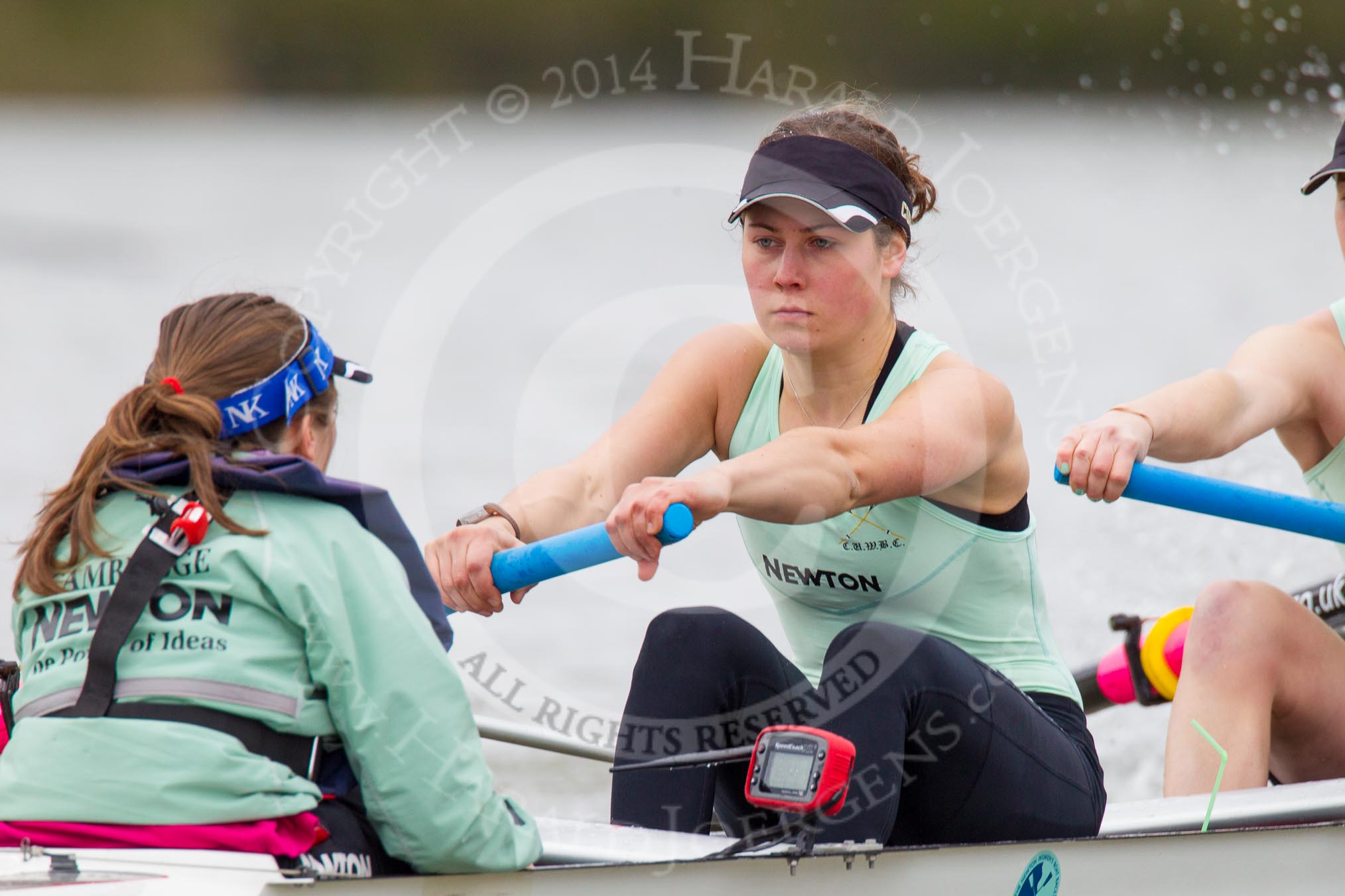 The Boat Race season 2014 - fixture CUWBC vs Thames RC: The Cambridge boat at the start of the fixture:  Cox Esther Momcilovic and stroke Emily Day..




on 02 March 2014 at 13:10, image #37