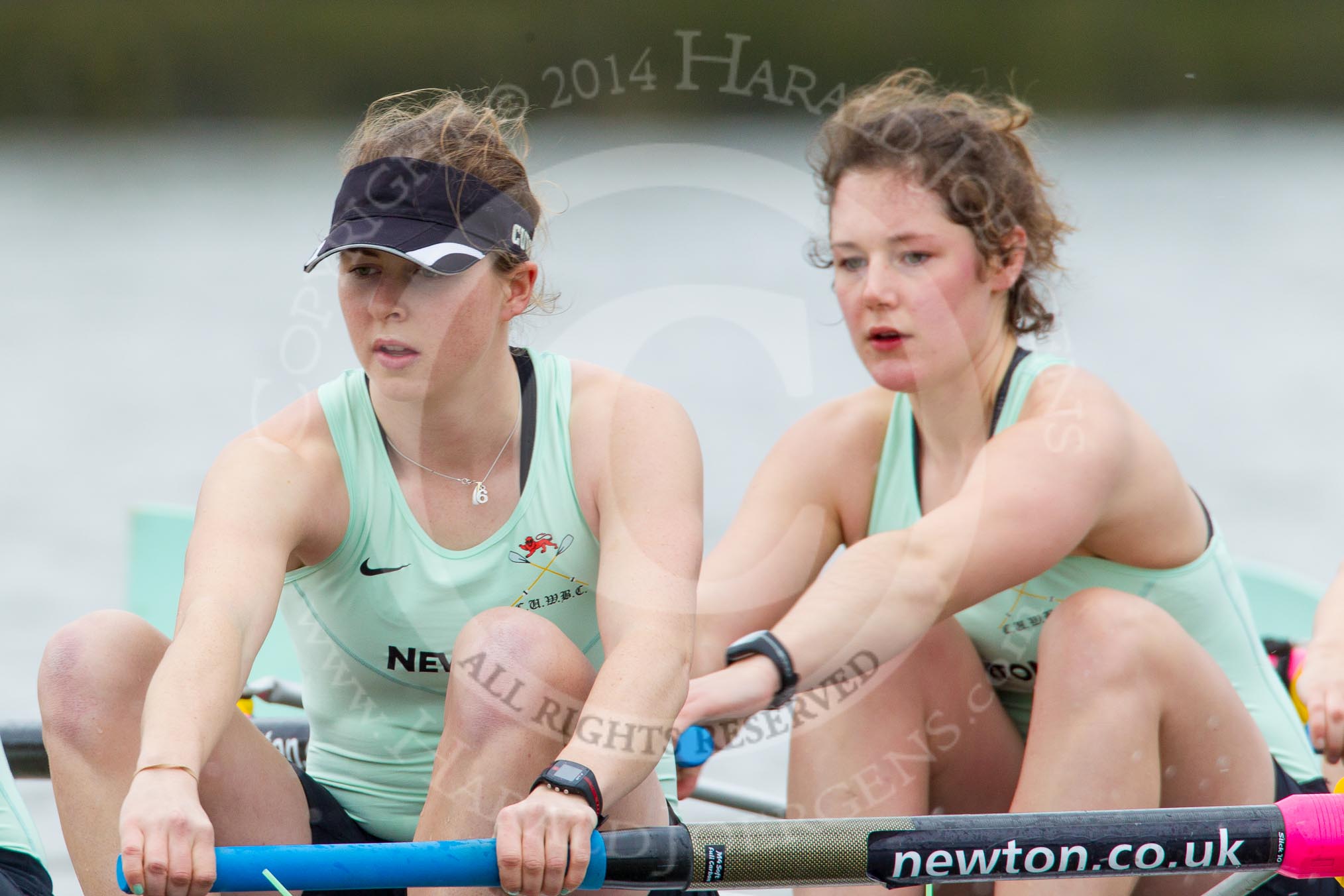 The Boat Race season 2014 - fixture CUWBC vs Thames RC: The Cambridge boat at the start of the fixture:  7 Claire Watkins and 6 Melissa Wilson..




on 02 March 2014 at 13:10, image #38