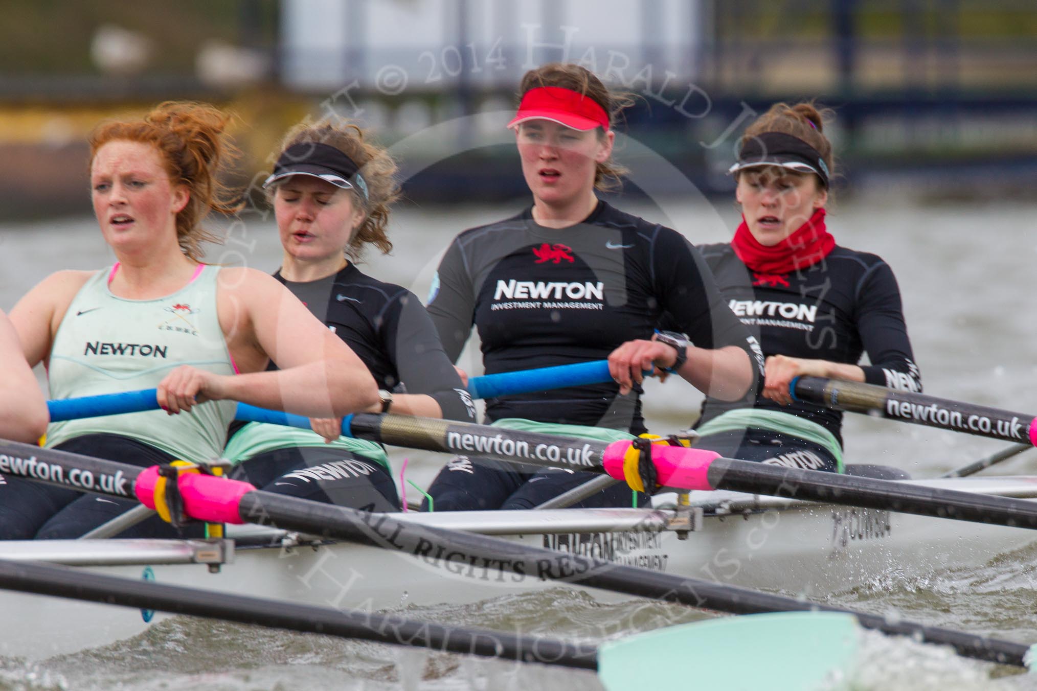 The Boat Race season 2014 - fixture CUWBC vs Thames RC: The Cambridge boat:  4 Izzy Vyvyan, 3 Holly Game, 2 Kate Ashley, bow Caroline Reid..




on 02 March 2014 at 13:11, image #57