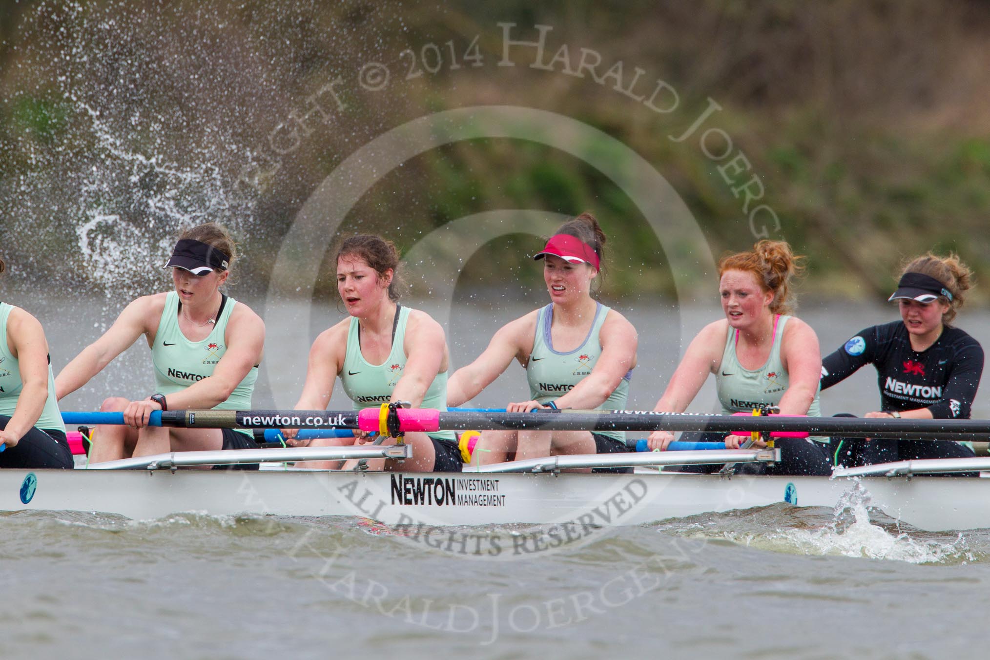 The Boat Race season 2014 - fixture CUWBC vs Thames RC: In the Cambridge boat 7 Claire Watkins, 6 Melissa Wilson, 5 Catherine Foot, 4 Izzy Vyvyan, 3 Holly Game..




on 02 March 2014 at 13:17, image #117