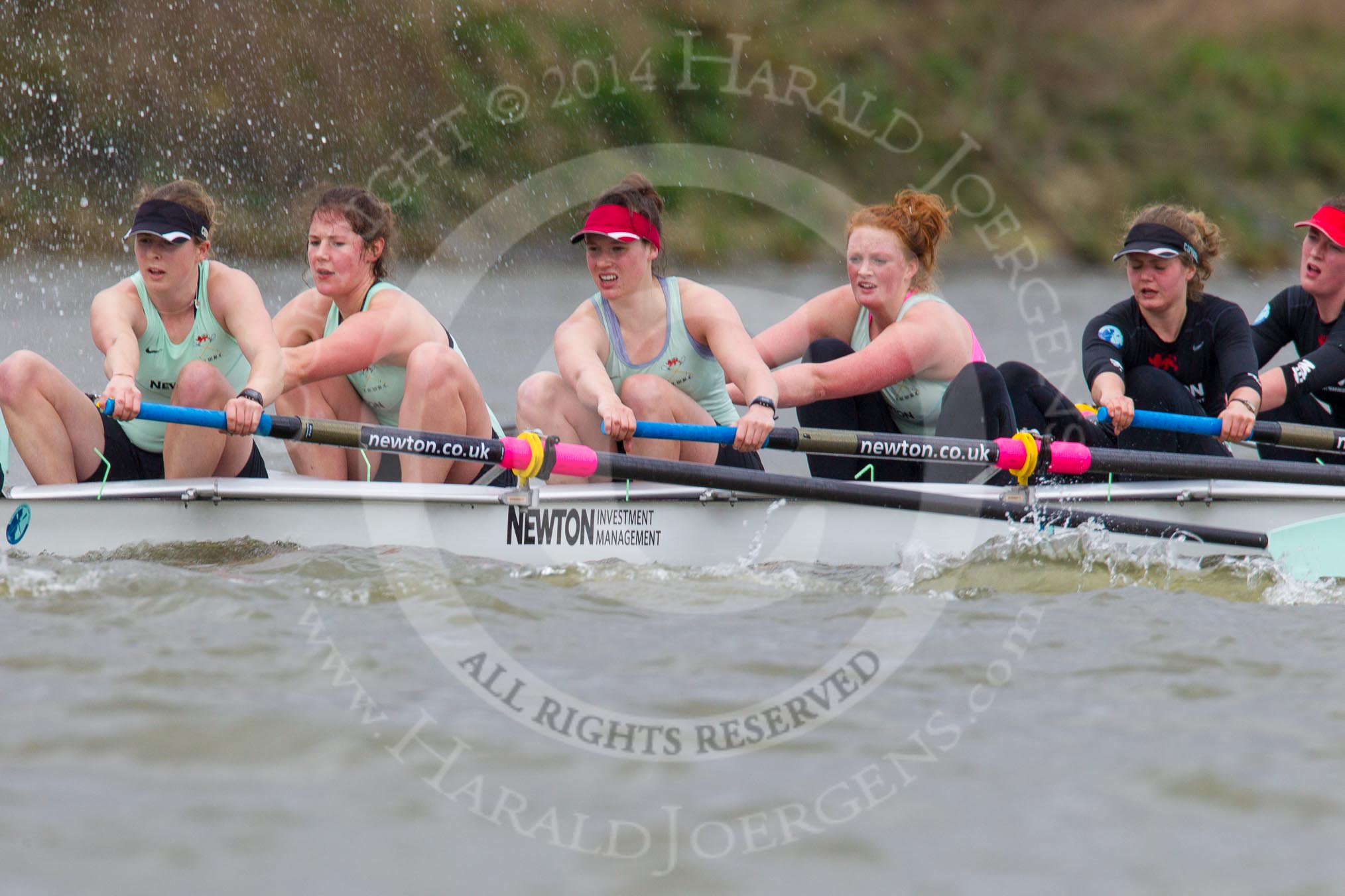 The Boat Race season 2014 - fixture CUWBC vs Thames RC: In the Cambridge boat 7 Claire Watkins, 6 Melissa Wilson, 5 Catherine Foot, 4 Izzy Vyvyan, 3 Holly Game..




on 02 March 2014 at 13:17, image #118