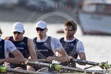 The Boat Race season 2014 - fixture OUBC vs German U23: The OUBC boat:   3 Karl Hudspith, 2 Chris Fairweather, bow Storm Uru..
River Thames between Putney Bridge and Chiswick Bridge,



on 08 March 2014 at 16:46, image #43