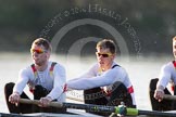 The Boat Race season 2014 - fixture OUBC vs German U23: The German U23-boat: 4 Maximilian Korge, 3 Malte Daberkow..
River Thames between Putney Bridge and Chiswick Bridge,



on 08 March 2014 at 16:48, image #67