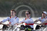 The Boat Race season 2014 - fixture OUBC vs German U23: The German U23-boat: 3 Malte Daberkow, 2 Finn Knuppel, bow Jonas Wiesen..
River Thames between Putney Bridge and Chiswick Bridge,



on 08 March 2014 at 16:48, image #71