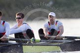The Boat Race season 2014 - fixture OUBC vs German U23: The German U23-boat: 2 Finn Knuppel, bow Jonas Wiesen..
River Thames between Putney Bridge and Chiswick Bridge,



on 08 March 2014 at 16:48, image #72