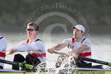 The Boat Race season 2014 - fixture OUBC vs German U23: The German U23-boat: 2 Finn Knuppel, bow Jonas Wiesen..
River Thames between Putney Bridge and Chiswick Bridge,



on 08 March 2014 at 16:48, image #79