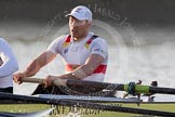 The Boat Race season 2014 - fixture OUBC vs German U23: The German U23-boat: Bow Jonas Wiesen..
River Thames between Putney Bridge and Chiswick Bridge,



on 08 March 2014 at 16:48, image #80