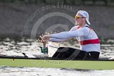 The Boat Race season 2014 - fixture OUBC vs German U23: The German U23-boat: Stroke Eike Kutzki..
River Thames between Putney Bridge and Chiswick Bridge,



on 08 March 2014 at 16:51, image #104