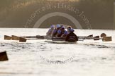 The Boat Race season 2014 - fixture OUBC vs German U23: The OUBC boat near Chiswick Eyot..
River Thames between Putney Bridge and Chiswick Bridge,



on 08 March 2014 at 16:55, image #141