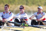 The Boat Race season 2014 - fixture OUBC vs German U23: The German U23-boat: 3 Malte Daberkow, 2 Finn Knuppel, bow Jonas Wiesen..
River Thames between Putney Bridge and Chiswick Bridge,



on 08 March 2014 at 16:56, image #154