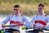 The Boat Race season 2014 - fixture OUBC vs German U23: The German U23-boat: 4 Maximilian Korge, 3 Malte Daberkow..
River Thames between Putney Bridge and Chiswick Bridge,



on 08 March 2014 at 16:56, image #156