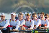 The Boat Race season 2014 - fixture OUBC vs German U23: The German U23-boat: Stroke Eike Kutzki, 7 Ole Schwiethal, 6 Arne Schwiethal, 5 Johannes Weissenfeld, 4 Maximilian Korge, 3 Malte Daberkow, 2 Finn Knuppel. In the background the leading OUBC boat..
River Thames between Putney Bridge and Chiswick Bridge,



on 08 March 2014 at 17:02, image #195