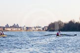 The Boat Race season 2014 - fixture OUBC vs German U23: The OUBC boat, on the left, and the German U23 boat shortly before the start of the second race..
River Thames between Putney Bridge and Chiswick Bridge,



on 08 March 2014 at 17:02, image #199
