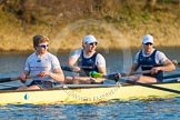The Boat Race season 2014 - fixture OUBC vs German U23: The OUBC boat shortly before the start of the second race: Stroke Constantine Louloudis, 7 Sam O’Connor, 6 Michael Di Santo..
River Thames between Putney Bridge and Chiswick Bridge,



on 08 March 2014 at 17:03, image #206