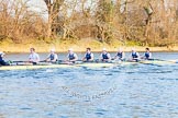 The Boat Race season 2014 - fixture OUBC vs German U23: The OUBC boat at the start of the second race..
River Thames between Putney Bridge and Chiswick Bridge,



on 08 March 2014 at 17:04, image #209