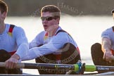 The Boat Race season 2014 - fixture OUBC vs German U23: The German U23 boat during the second race: 2 Finn Knuppel..
River Thames between Putney Bridge and Chiswick Bridge,



on 08 March 2014 at 17:10, image #263