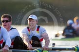 The Boat Race season 2014 - fixture OUBC vs German U23: The German U23 boat during the second race: 2 Finn Knuppel, bow Jonas Wiesen..
River Thames between Putney Bridge and Chiswick Bridge,



on 08 March 2014 at 17:11, image #274