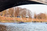 The Boat Race season 2014 - fixture OUBC vs German U23: The German U23 boat after finishing the second race at Chiswick Bridge..
River Thames between Putney Bridge and Chiswick Bridge,



on 08 March 2014 at 17:13, image #280