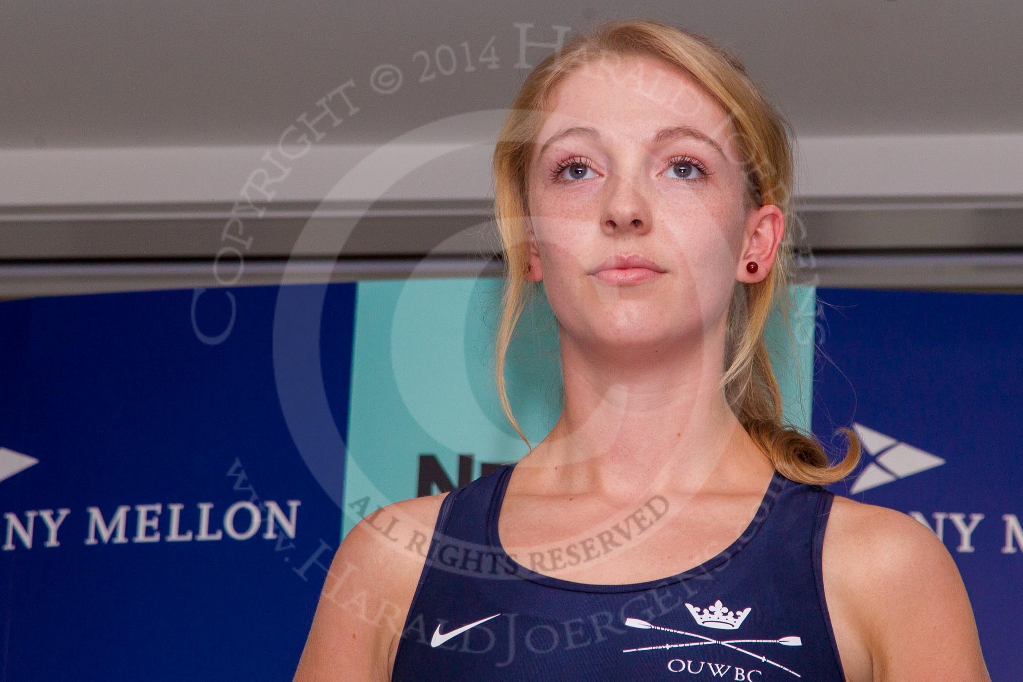 The Boat Race season 2014 - Crew Announcement and Weigh In: The 2014 Women's Boat Race crews: Oxford 7 seat Amber De Vere - 72kg..
BNY Mellon Centre,
London EC4V 4LA,
London,
United Kingdom,
on 10 March 2014 at 11:49, image #48
