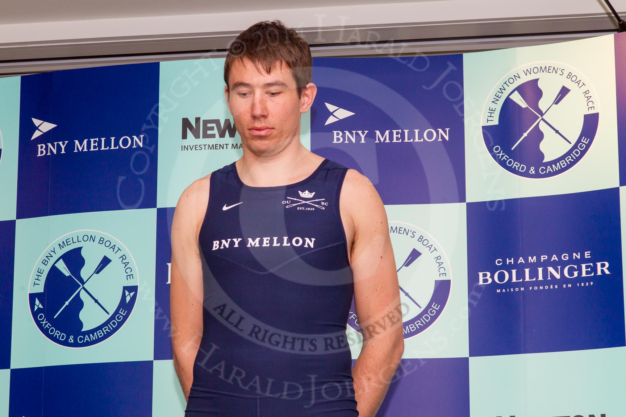 The Boat Race season 2014 - Crew Announcement and Weigh In: The 2014 Boat Race crews: Oxford 5 seat Malcolm Howard - 108.2kg..
BNY Mellon Centre,
London EC4V 4LA,
London,
United Kingdom,
on 10 March 2014 at 12:02, image #95