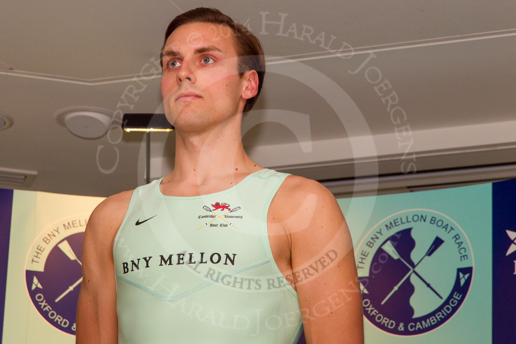 The Boat Race season 2014 - Crew Announcement and Weigh In: The 2014 Boat Race crews: Cambridge 6 seat Matthew Jackson - 94.4kg..
BNY Mellon Centre,
London EC4V 4LA,
London,
United Kingdom,
on 10 March 2014 at 12:03, image #101