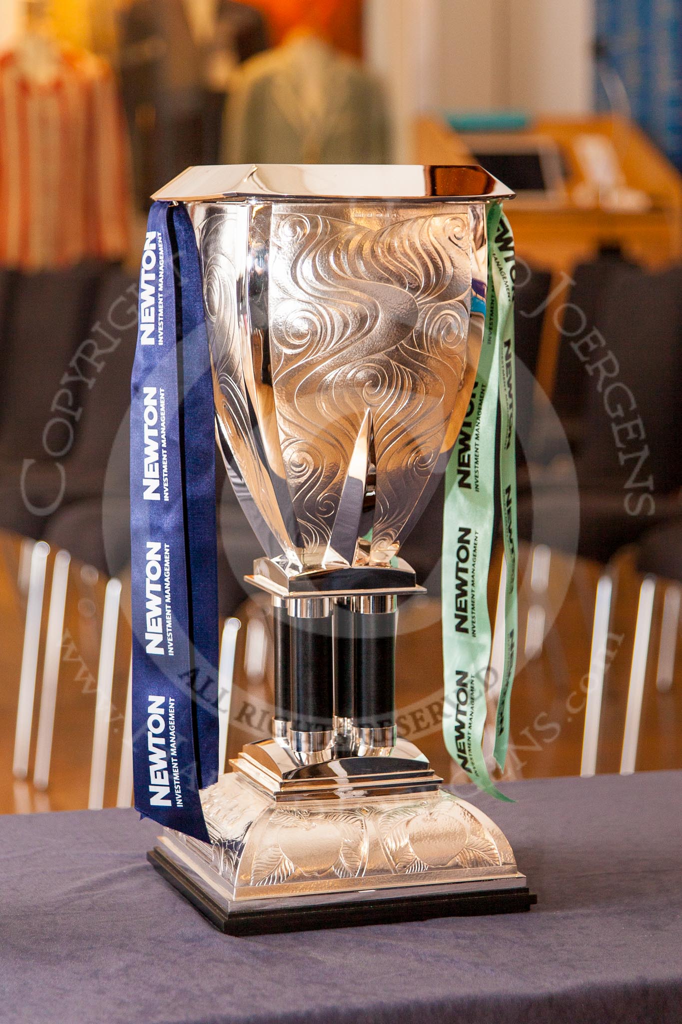 The Newton Women's Boat Race Trophy 2014, designed by Rod Kelly MA RCA, one of the UK's leading siversmiths.