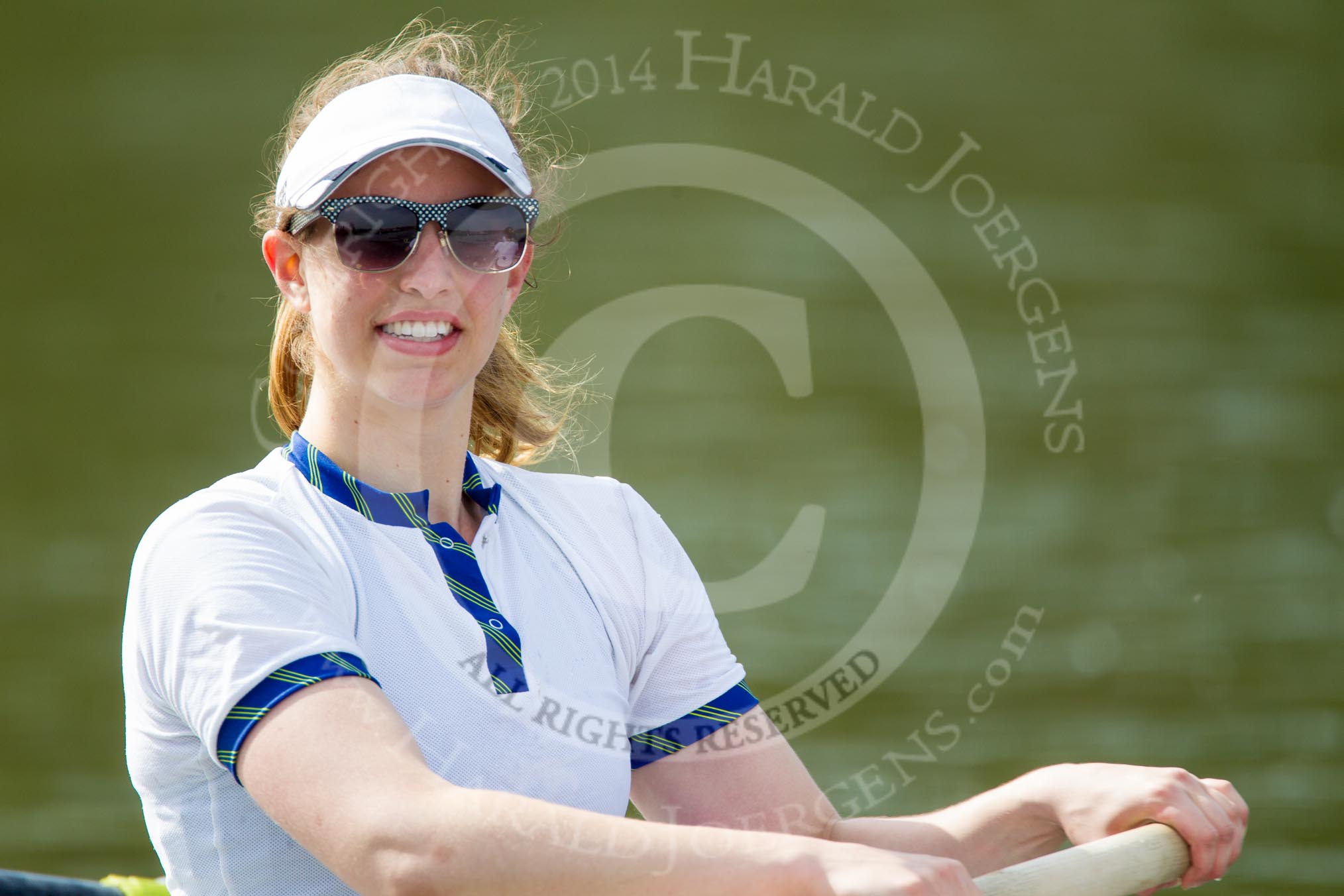 The Women's Boat Race and Henley Boat Races 2014: The Intercollegiate Women 's Race, in the Trinity College boat 2 seat Alexa Pohl..
River Thames,
Henley-on-Thames,
Buckinghamshire,
United Kingdom,
on 30 March 2014 at 13:39, image #53