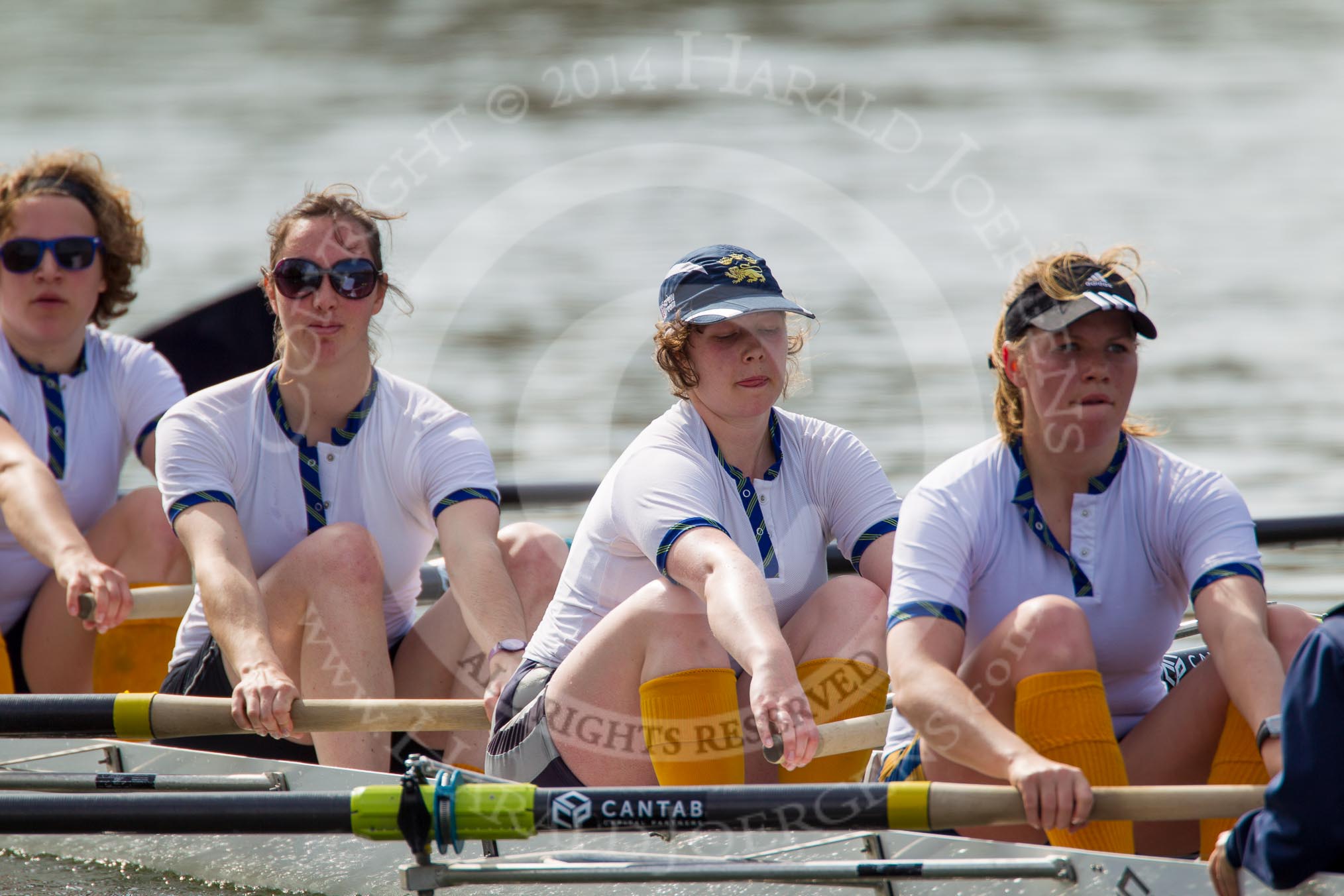 The Women's Boat Race and Henley Boat Races 2014: The Intercollegiate Women 's Race, in the Trinity College boat 5 seat Blanka Kesek, 6 Daisy Gomersall, 7 Julia Attwood and stroke Kate Bruce-Lockhart
and..
River Thames,
Henley-on-Thames,
Buckinghamshire,
United Kingdom,
on 30 March 2014 at 13:39, image #60