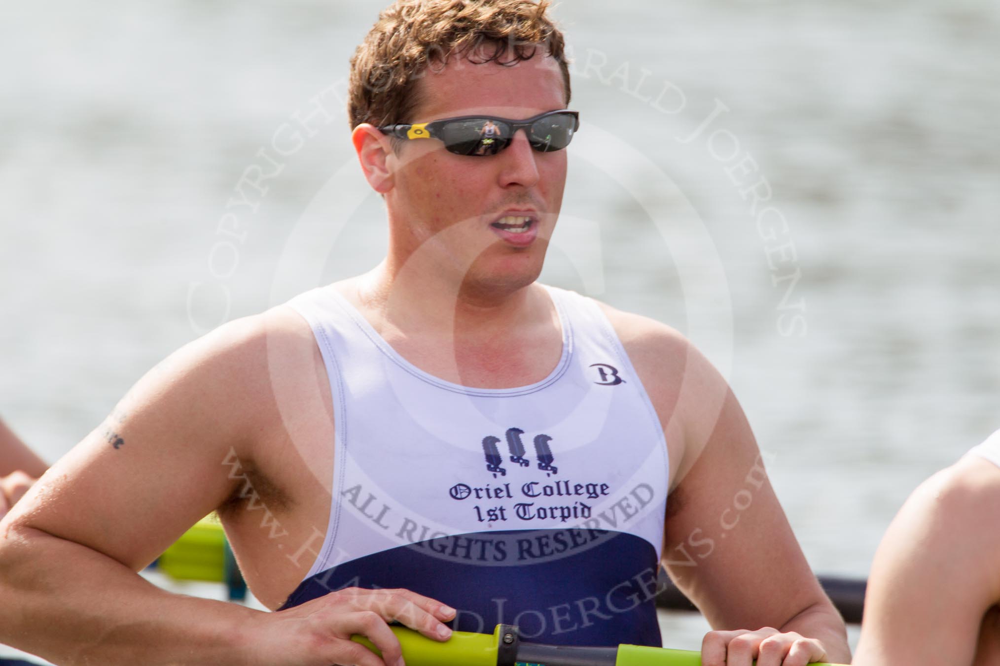 The Women's Boat Race and Henley Boat Races 2014: The Intercollegiate Men 's Race, in the Oriel College boat in the 3 seat Max Lau..
River Thames,
Henley-on-Thames,
Buckinghamshire,
United Kingdom,
on 30 March 2014 at 14:00, image #122