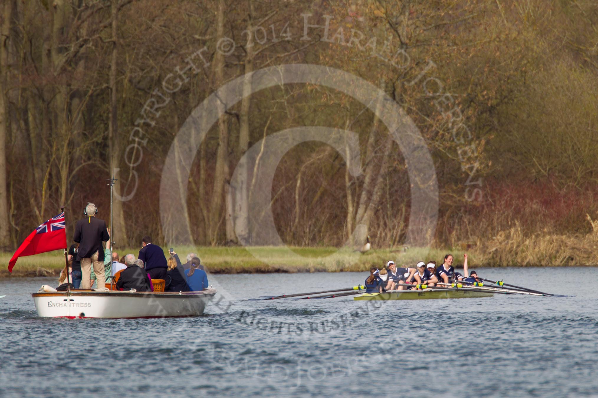 Photo 1403301418451D45038HaraldJoergens The Women's Boat Race and Henley Boat Races 2014: The Women's Reserves - Osiris v. Blondie race. Osiris (Oxford) has just won the race..
River Thames,
Henley-on-Thames,
Buckinghamshire,
United Kingdom,
on 30 March 2014 at 14:18, image #182