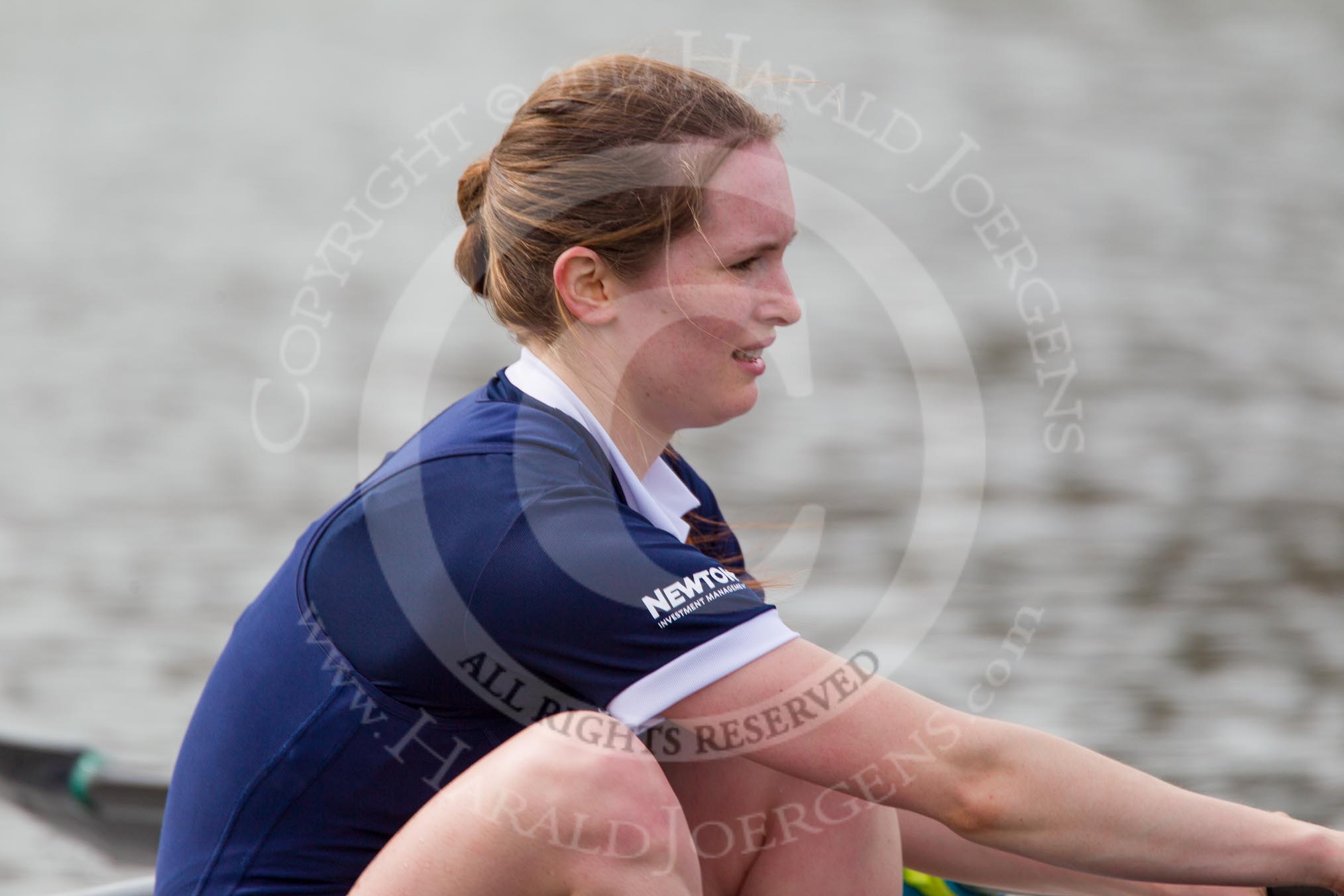 The Women's Boat Race and Henley Boat Races 2014: After the Women's Reserves - Osiris v. Blondie race. Osiris (Oxford) with bow Dora Amos..
River Thames,
Henley-on-Thames,
Buckinghamshire,
United Kingdom,
on 30 March 2014 at 14:25, image #190