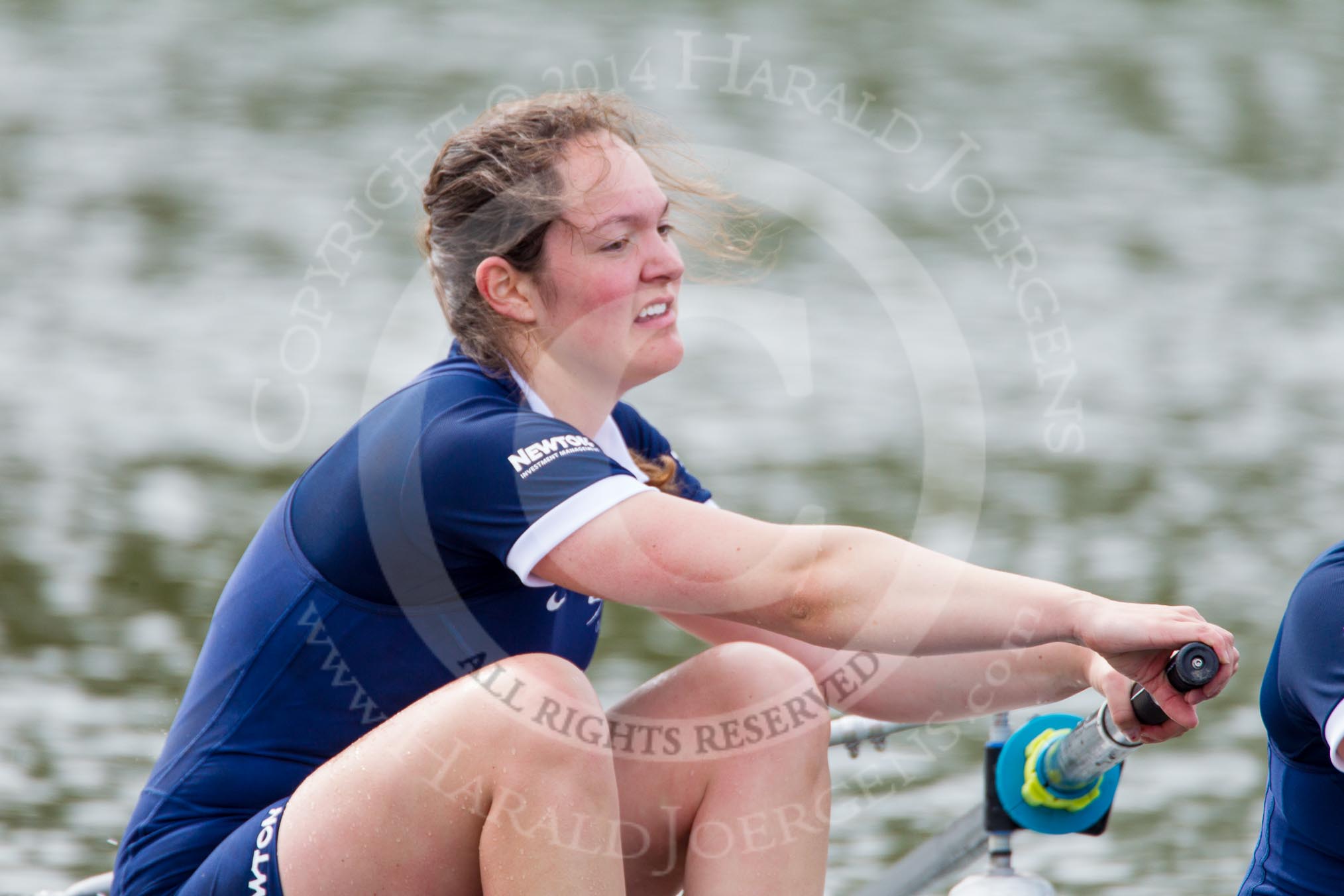 The Women's Boat Race and Henley Boat Races 2014: After the Women's Reserves - Osiris v. Blondie race. Osiris (Oxford) with 3 seat Rhianna Cearns..
River Thames,
Henley-on-Thames,
Buckinghamshire,
United Kingdom,
on 30 March 2014 at 14:25, image #192