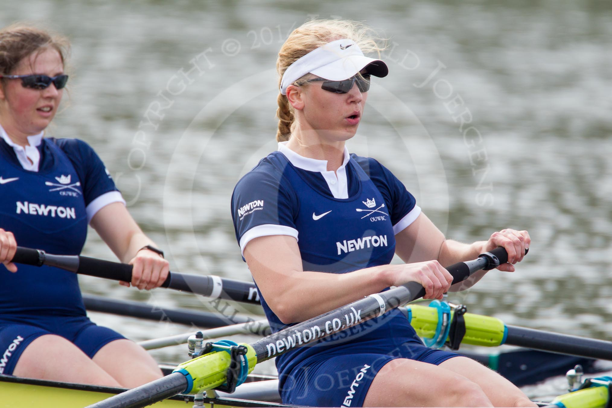 The Women's Boat Race and Henley Boat Races 2014: After the Women's Reserves - Osiris v. Blondie race. Osiris (Oxford) with 5 seat Chloe Farrar, 6 Elo Luik..
River Thames,
Henley-on-Thames,
Buckinghamshire,
United Kingdom,
on 30 March 2014 at 14:25, image #195