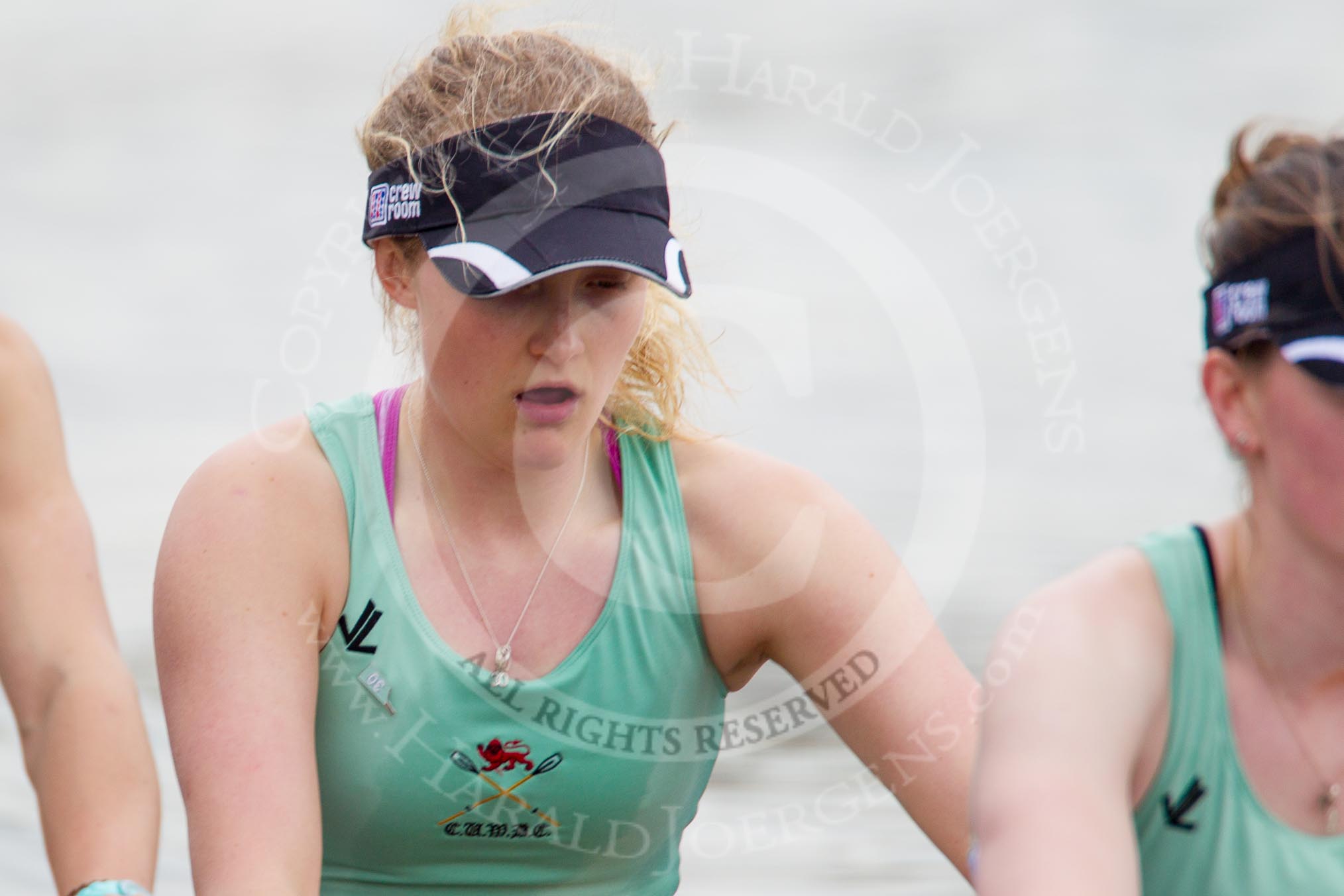 The Women's Boat Race and Henley Boat Races 2014: After the Lightweight Women's Boat Race, the CUWBC Lightweights on the way back, here, in the 3 seat, Lottie Meggit..
River Thames,
Henley-on-Thames,
Buckinghamshire,
United Kingdom,
on 30 March 2014 at 14:57, image #255