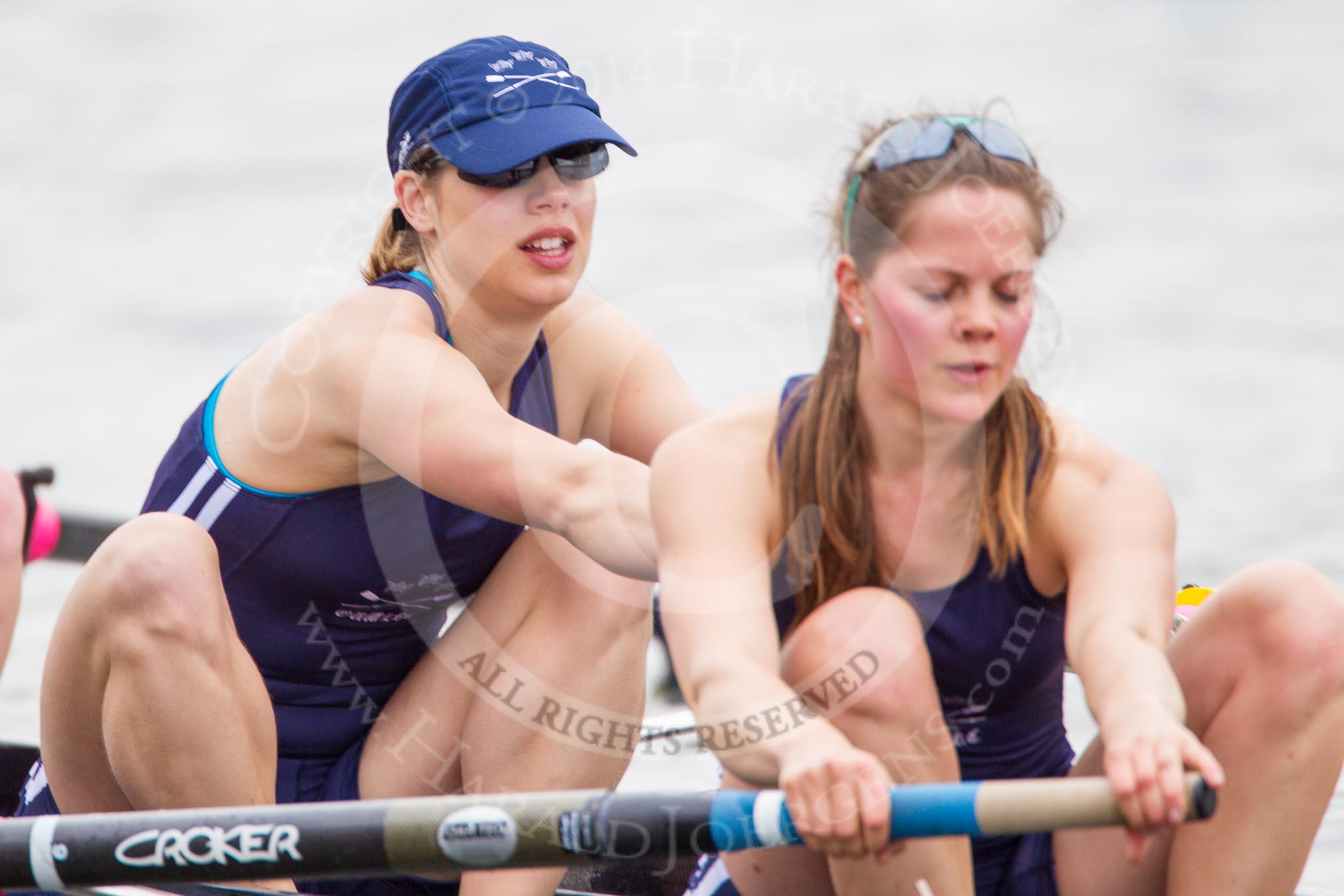 The Women's Boat Race and Henley Boat Races 2014: After the Lightweight Women's Boat Race, the OUWLRC boat on the way back: In the 4 seat Nicky Huskens, 5 Sophie Philbrick..
River Thames,
Henley-on-Thames,
Buckinghamshire,
United Kingdom,
on 30 March 2014 at 14:58, image #269