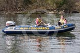 The Women's Boat Race and Henley Boat Races 2014: RLSS Lifeguards before the start of the races..
River Thames,
Henley-on-Thames,
Buckinghamshire,
United Kingdom,
on 30 March 2014 at 13:04, image #4