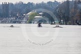 The Women's Boat Race and Henley Boat Races 2014: The Intercollegiate women's race - shortly after the start at Henley. The Wadham College (Oxford) boat is on the right, Trinity College (Cambridge) on the left..
River Thames,
Henley-on-Thames,
Buckinghamshire,
United Kingdom,
on 30 March 2014 at 13:26, image #7