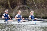The Women's Boat Race and Henley Boat Races 2014: Before the start of the Women's Boat Race, the Oxford crew is warming up: 6 Laura Savarese, 7 Anastasia Chitty, stroke Amber de Vere..
River Thames,
Henley-on-Thames,
Buckinghamshire,
United Kingdom,
on 30 March 2014 at 14:24, image #188