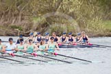 The Women's Boat Race and Henley Boat Races 2014: The Lightweight Women's Boat Race - OUWLRC are still in the lead, but the CUWBC Lightweights have reduced the distance..
River Thames,
Henley-on-Thames,
Buckinghamshire,
United Kingdom,
on 30 March 2014 at 14:49, image #242