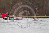 The Women's Boat Race and Henley Boat Races 2014: The Lightweight Women's Boat Race - OUWLRC and CUWBC Lightweights after passing the finish line, followed by the press launch..
River Thames,
Henley-on-Thames,
Buckinghamshire,
United Kingdom,
on 30 March 2014 at 14:50, image #249