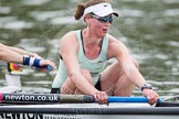 The Women's Boat Race and Henley Boat Races 2014: After  the Newton Women's Boat Race, the Cambridge crew is rowing back to Henley. Here, in the 2 seat, Kate Ashley..
River Thames,
Henley-on-Thames,
Buckinghamshire,
United Kingdom,
on 30 March 2014 at 15:23, image #344