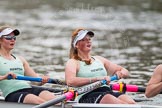 The Women's Boat Race and Henley Boat Races 2014: After  the Newton Women's Boat Race, the Cambridge crew is rowing back to Henley. Here, in the 3 seat, Holly Game, 4 Isabella Vyvyan..
River Thames,
Henley-on-Thames,
Buckinghamshire,
United Kingdom,
on 30 March 2014 at 15:23, image #348