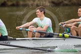 The Women's Boat Race and Henley Boat Races 2014: The Lightweight Men's Boat Race - OULRC vs CULRC. In the leading Cambridge boat 3 seat James Green, 2 Emanuel Malek..
River Thames,
Henley-on-Thames,
Buckinghamshire,
United Kingdom,
on 30 March 2014 at 15:40, image #381