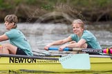 The Women's Boat Race and Henley Boat Races 2014: The Commemorative Row Past of the 1984 inaugural crews of the Oxford and Cambridge Women’s Lightweight races, to celebrate 30 years at Henley: In the CUWBC boat 2 seat Mary Harrison (Phillips), bow Deanna Fernie (Turner)..
River Thames,
Henley-on-Thames,
Buckinghamshire,
United Kingdom,
on 30 March 2014 at 15:54, image #432