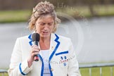 The Women's Boat Race and Henley Boat Races 2014: Judith Behan, head of the Henley Boat Races Organising Committee, speaking before the start of the price giving..
River Thames,
Henley-on-Thames,
Buckinghamshire,
United Kingdom,
on 30 March 2014 at 16:42, image #463