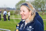 The Women's Boat Race and Henley Boat Races 2014: Maxie Scheske, president of OUWBC, the winner of the Newton Women's Boat Race, with a bottle of Bollinger Champagne..
River Thames,
Henley-on-Thames,
Buckinghamshire,
United Kingdom,
on 30 March 2014 at 17:16, image #541