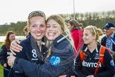 The Women's Boat Race and Henley Boat Races 2014: Alice Carrington-Window, 2 seat in the OUWBC boat that won the Newton Women's Boat Race, with 2013 Women's Boat Race winner Amy Varney..
River Thames,
Henley-on-Thames,
Buckinghamshire,
United Kingdom,
on 30 March 2014 at 17:17, image #542