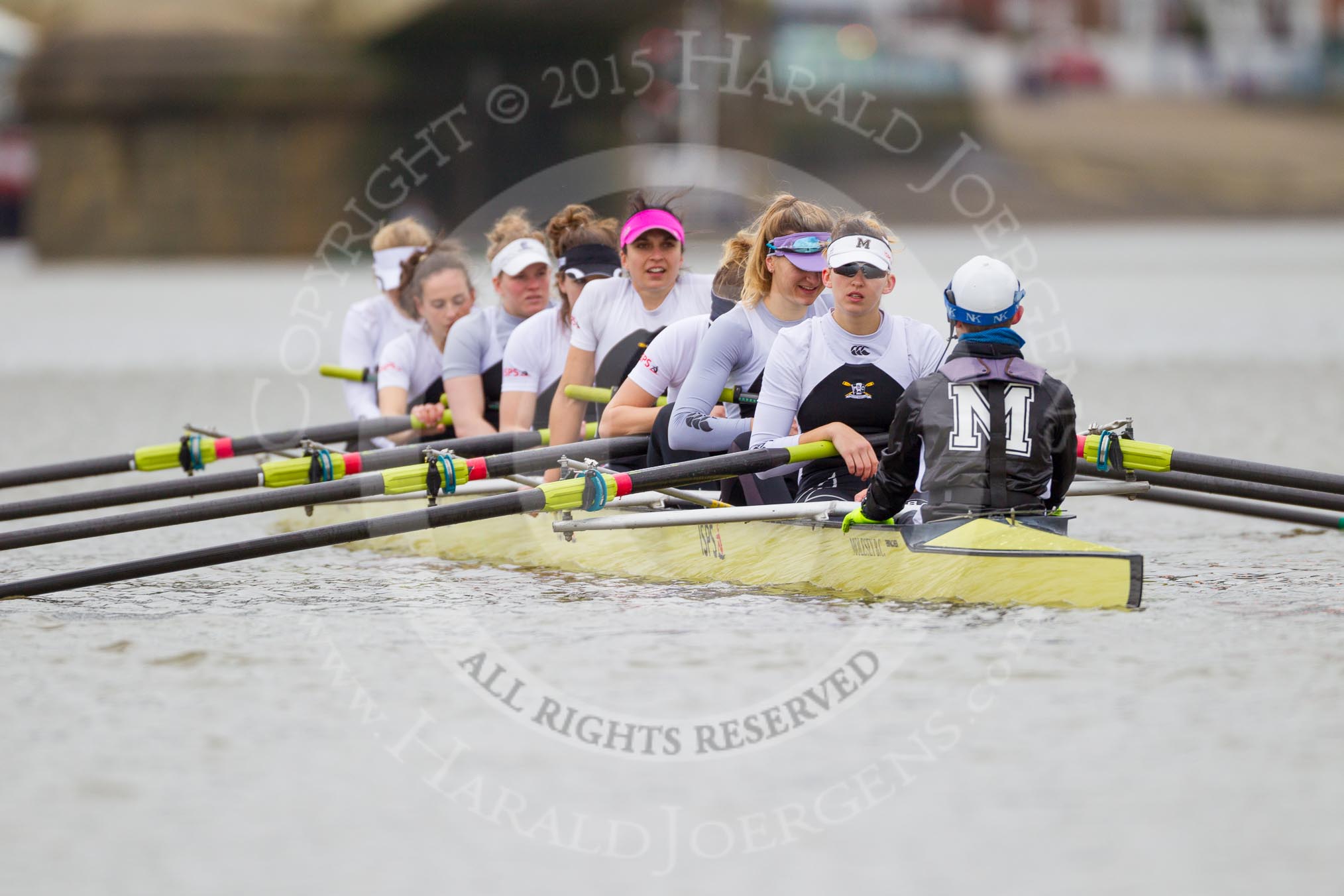 The Molesey BC boat - Emma Boyns,Orla Hates, Eve Newton, Natalie Irvine, Aimee Jonkers, Helen Roberts, Sam Fowler, Gabby Rodriguez, and cox Henry Fieldman.